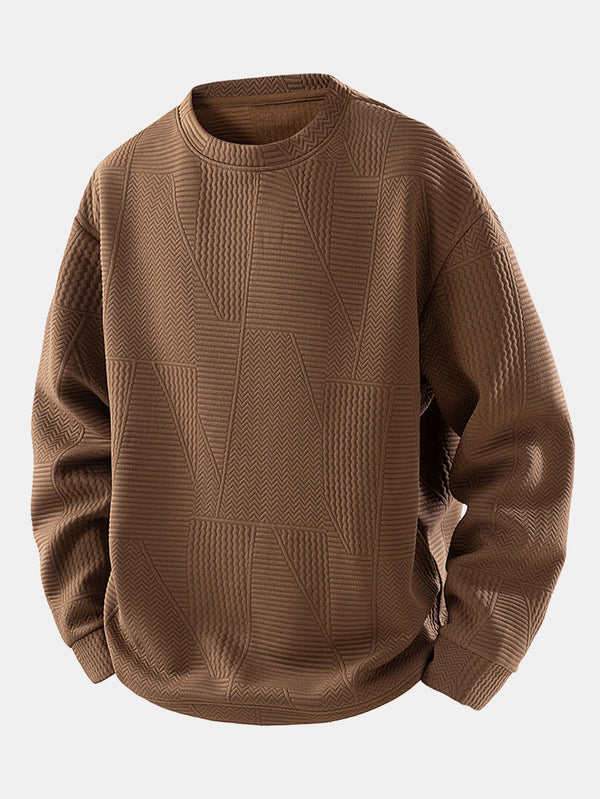 Pull Relax Fit en Jacquard Géométrique