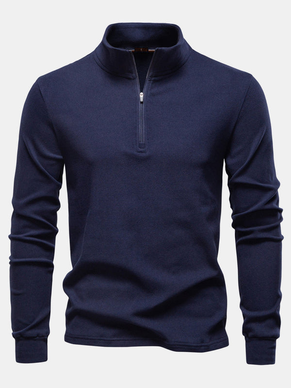 T-shirt à manches longues avec zip quart