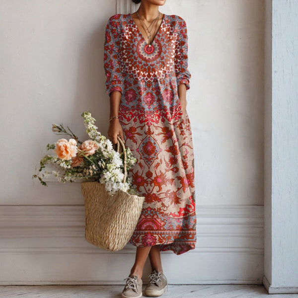 【Manches Longues】Robe Vintage de Style Ethnique