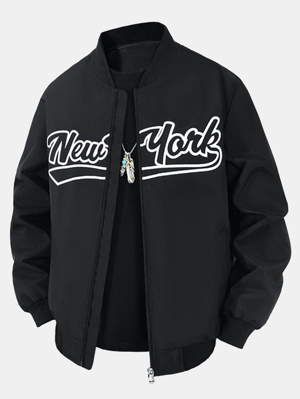 New York Brooklyn Rugby Print Jacket