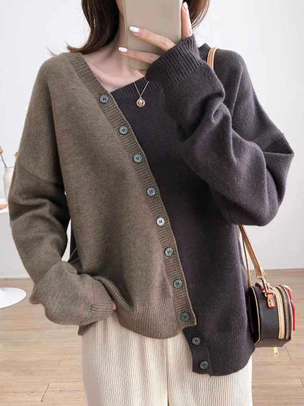 Pull en Tricot Irrégulier Décontracté Zoey