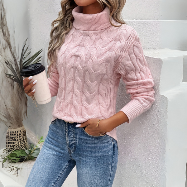 Amelia | Eleganter Rollkragenpullover aus Strick