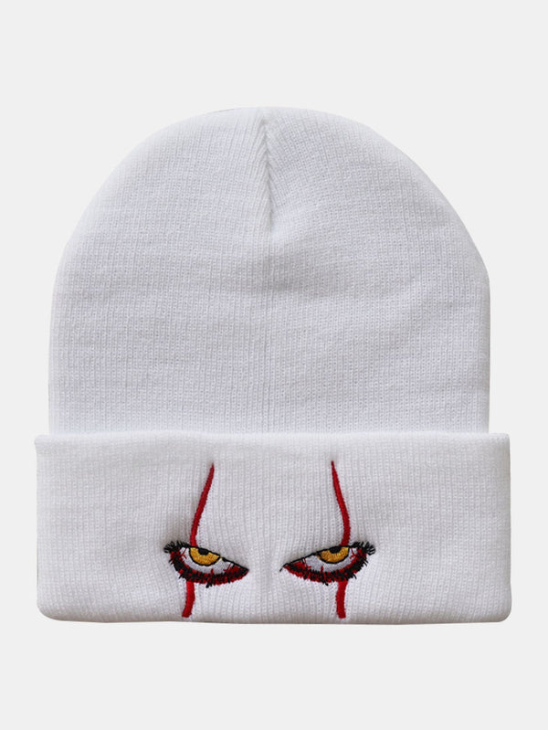 Bonnet Tricoté Œil de Clown Terrifiant - Costume d'Halloween et Idée Cadeau de Fête