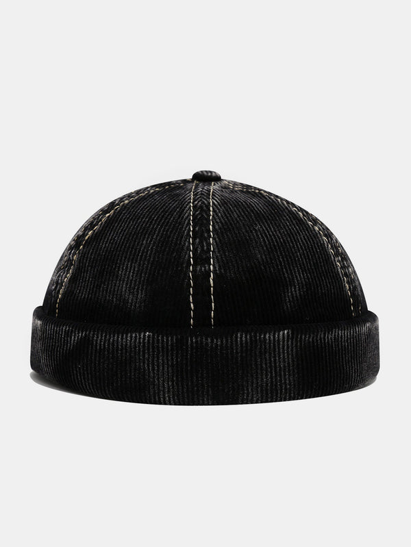 Retro Autumn And Winter Corduroy Beanie Hat