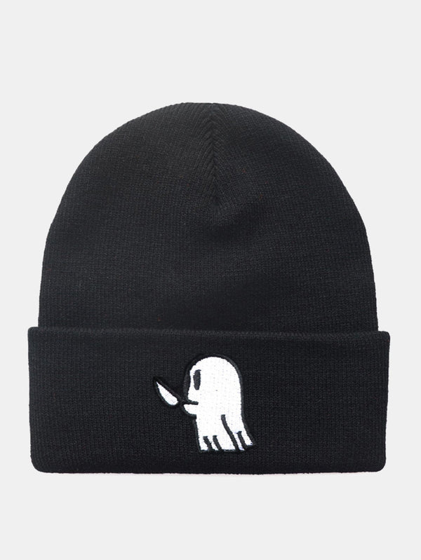Bonnet Tricoté Chaud avec Motif de Fantôme