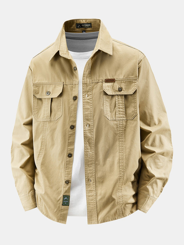 Long Sleeve Utility Shirt With Pockets