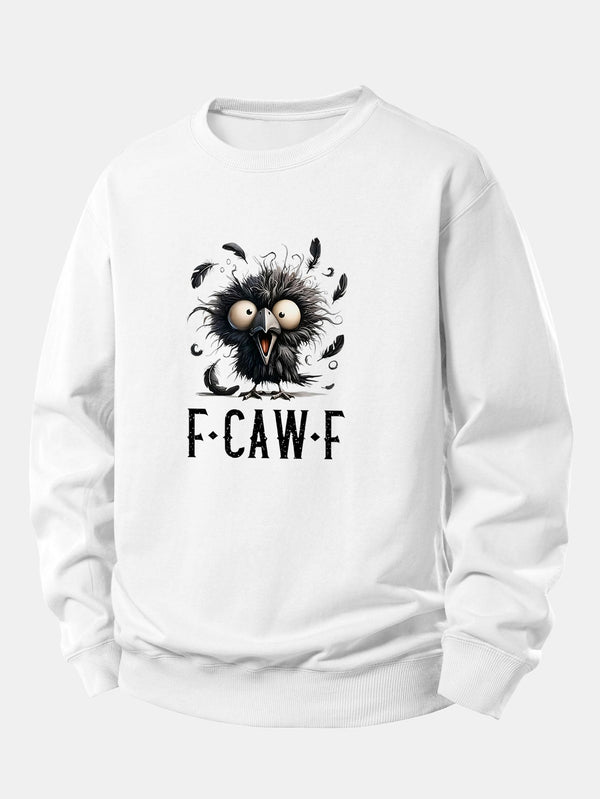 Crow Print Relax Fit Sweatshirt