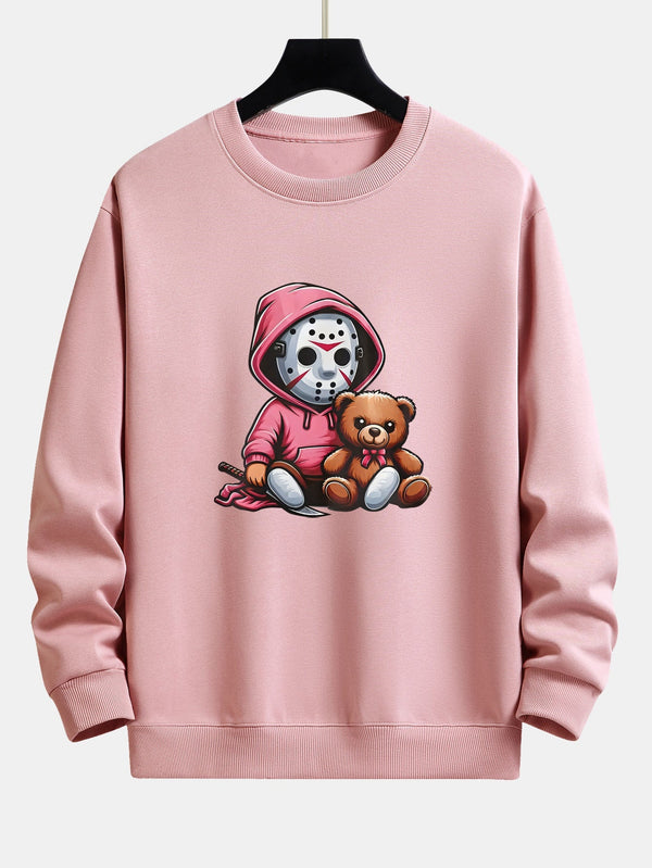 Relaxed Fit Halloween Bear Graphic Sweatshirt