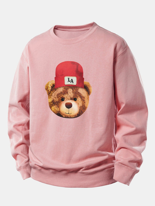 Los Angeles Bear Print Relax Fit Sweatshirt