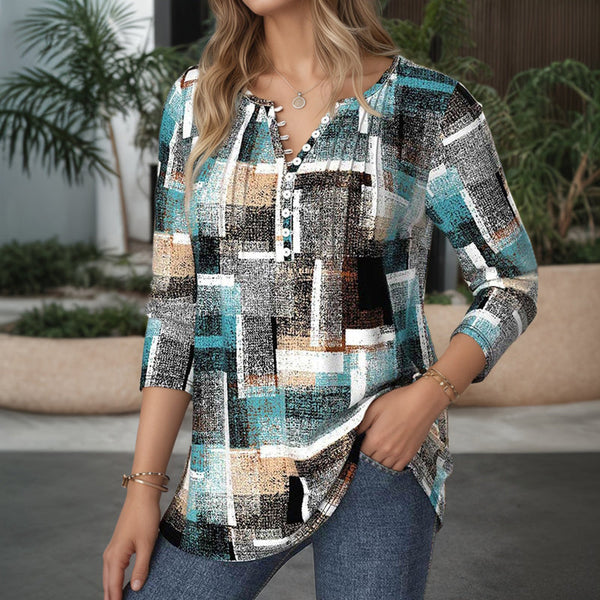 【Manches Longues】Chemise Carreautée Décontractée