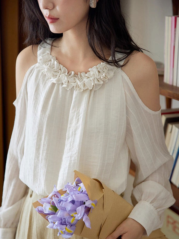 Top uni élégant à col rond Morgan