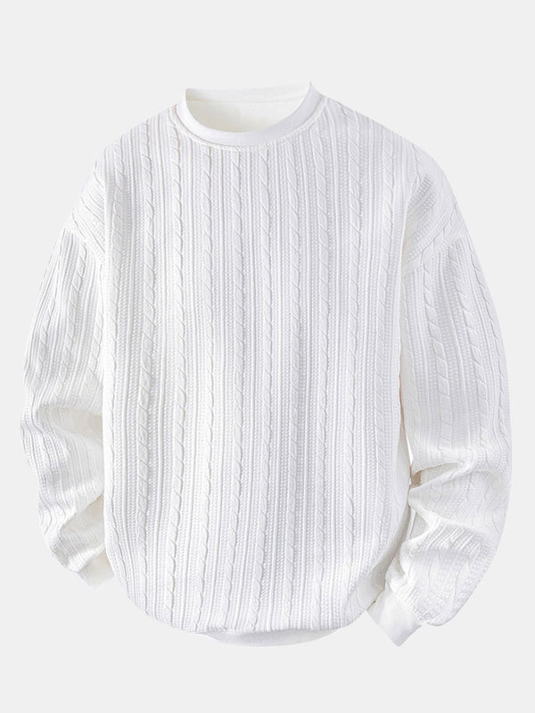 Pull en jacquard à col rond Relax Fit