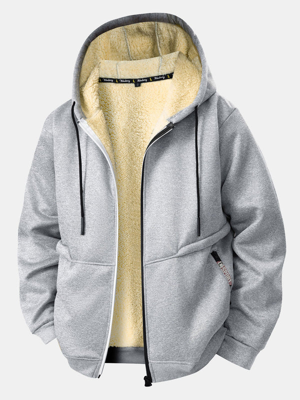 Teddy Lined Zipper Hoodie