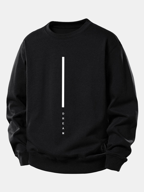 Dream Stripe Print Relax Fit Sweatshirt