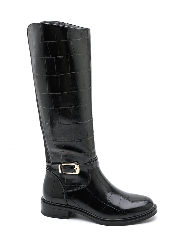 Bottes Cro Noires Haute Élastiques