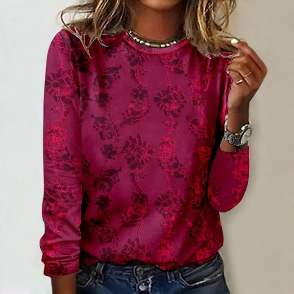 T-shirt Vintage avec Motif Floral