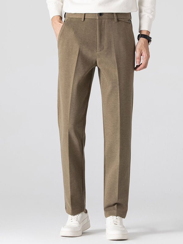 Wool Straight-Leg Trousers