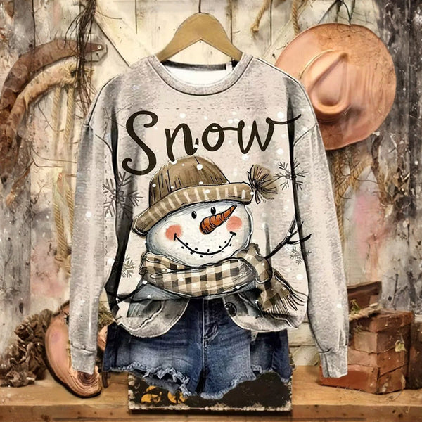Sweatshirt Vintage Schneemann