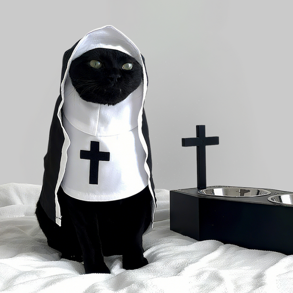 DÉGUISEMENT DE NONNE POUR ANIMAUX DE COMPAGNIE