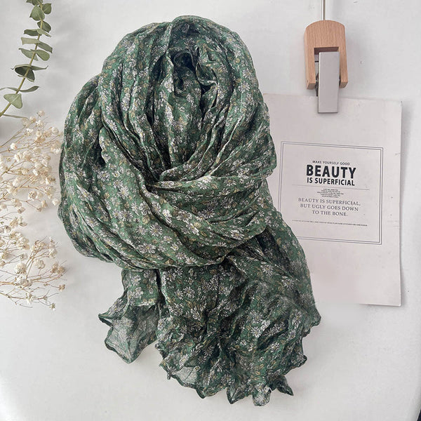 Écharpe vintage à motif floral