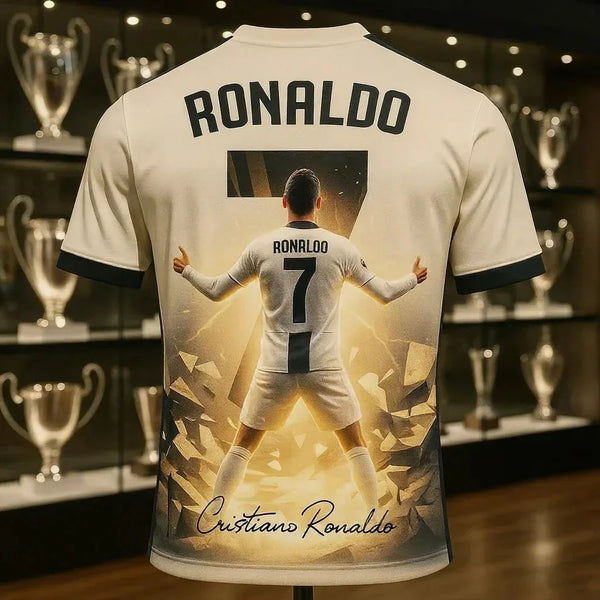 RONALDO #7 3d Printed Short-Sleeved Football Jersey For Fans Fashionable And Breathable Quick-Drying Sports T-Shirt