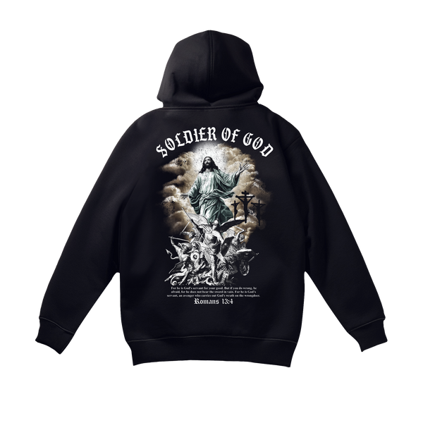 Hoodie Soldat de Dieu Noir