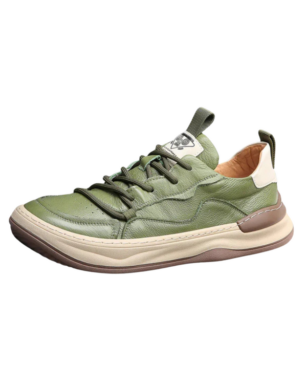 Chaussures en cuir à semelle haute