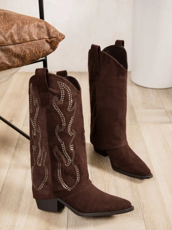 Bottes Cowboy Bruin avec Revers